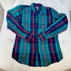 Boys Red and Green Plaid Shirt